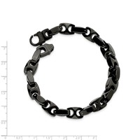 Chisel Tungsten Polished Black IP-plated Bracelet, 9" view 4