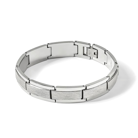Chisel Tungsten Polished and Satin 8.25 inch Bracelet