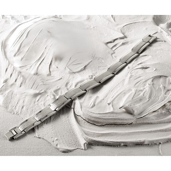 Chisel Tungsten Polished and Satin 8.25 inch Bracelet