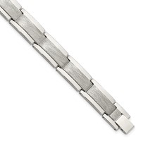 Chisel Tungsten Polished and Satin Bracelet, 8.25" view 1