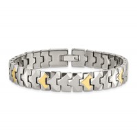 Tungsten Bracelet with 10K Polished Chevron Style, 8.25" view 4