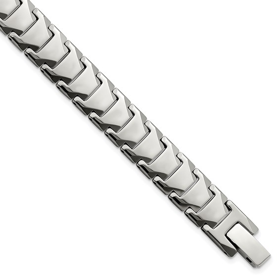 Chisel Tungsten Polished 9 inch Bracelet