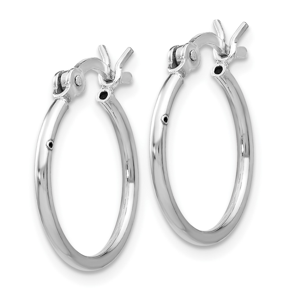 Leslies Sterling Silver Polished Hinged Hoop Earrings VA01 886774569932 ...