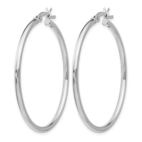 Leslie's Sterling Silver Polished 2.00mm Round Hoop Earrings