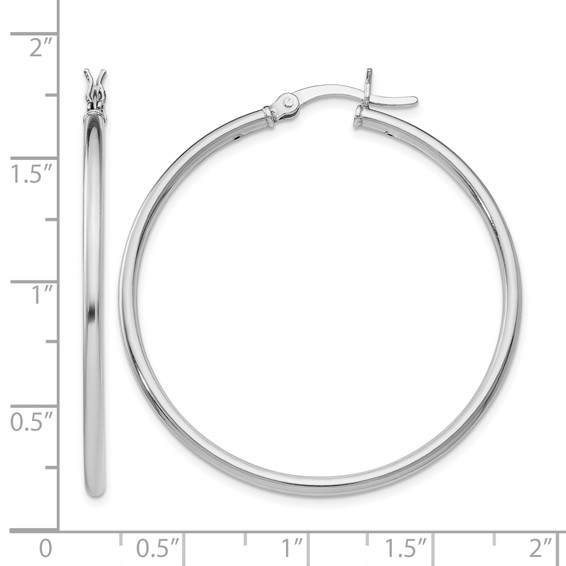 Leslie's Sterling Silver Polished 2.00mm Round Hoop Earrings
