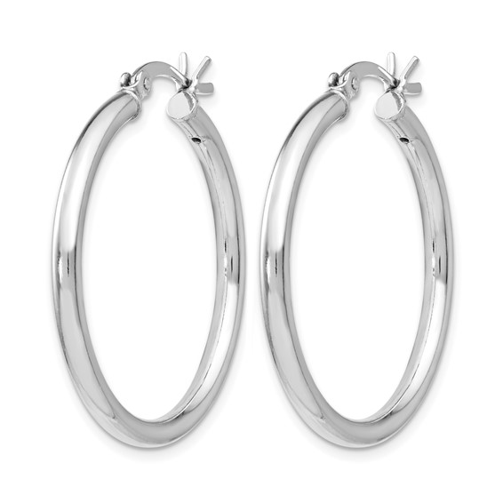 Leslie's Sterling Silver Polished 2.50mm Round Hoop Earrings