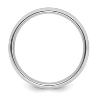 14K White Gold 6mm Standard Weight Comfort Fit Brushed Satin Band with Polished Beveled Edge Wedding view 2