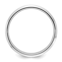 14K White Gold 6mm Standard Weight Comfort Fit Brushed Satin Fancy Wedding Band view 2