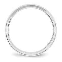 14K White Gold 3mm Beveled Edge Comfort Fit Wedding Band - Size 4 view 2
