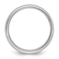 10K 5.5mm White Gold Bevel Edge Comfort Fit Band view 2