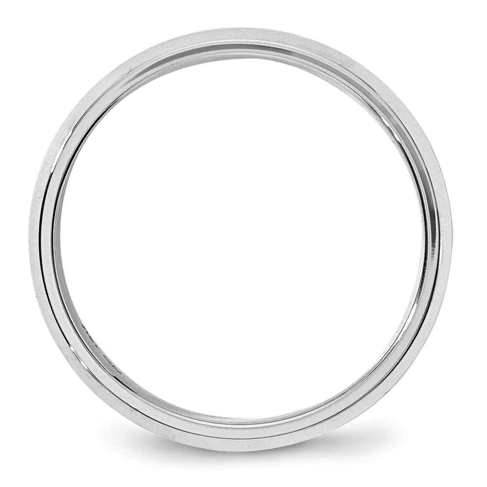 10k White Gold 6mm Beveled Edge Comfort Fit Wedding Band Size 9 (1WBEC060-9)