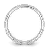 14K 6.5mm White Gold Bevel Edge Comfort Fit Band, Size 7 view 2