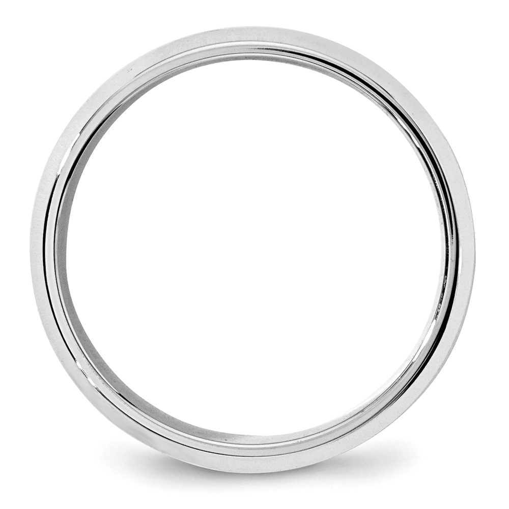 10k White Gold 7mm Beveled Edge Comfort Fit Wedding Band Size 10.5 (1WBEC070-10.5)
