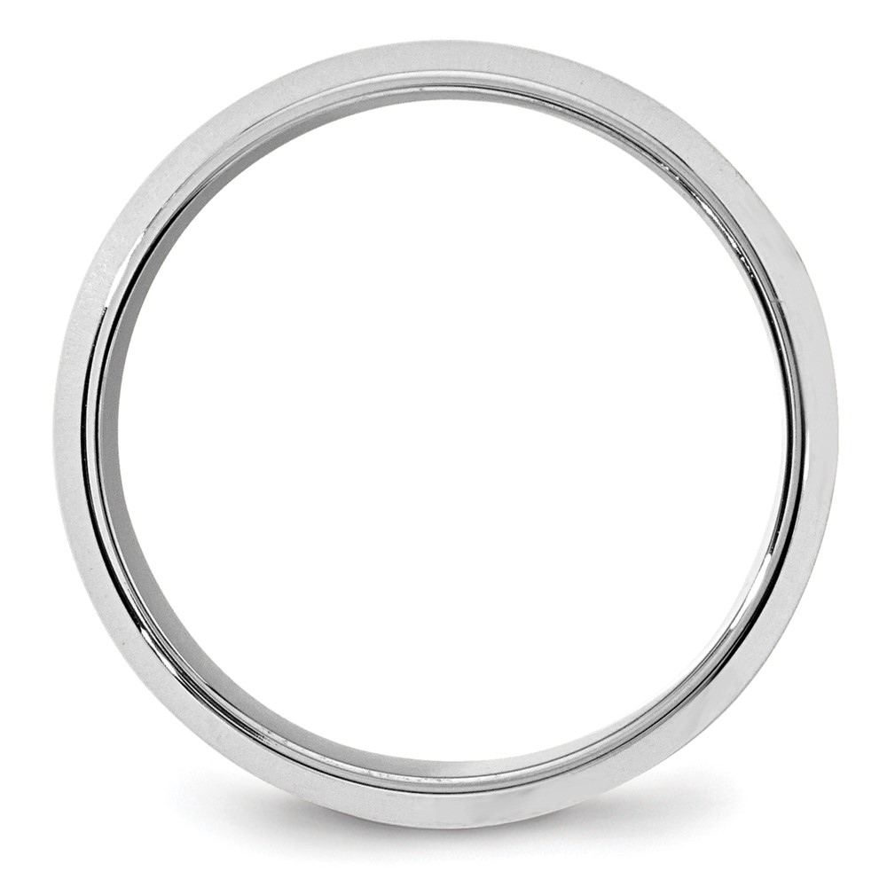 10k White Gold 8mm Beveled Edge Comfort Fit Wedding Band Size 12 (1WBEC080-12)