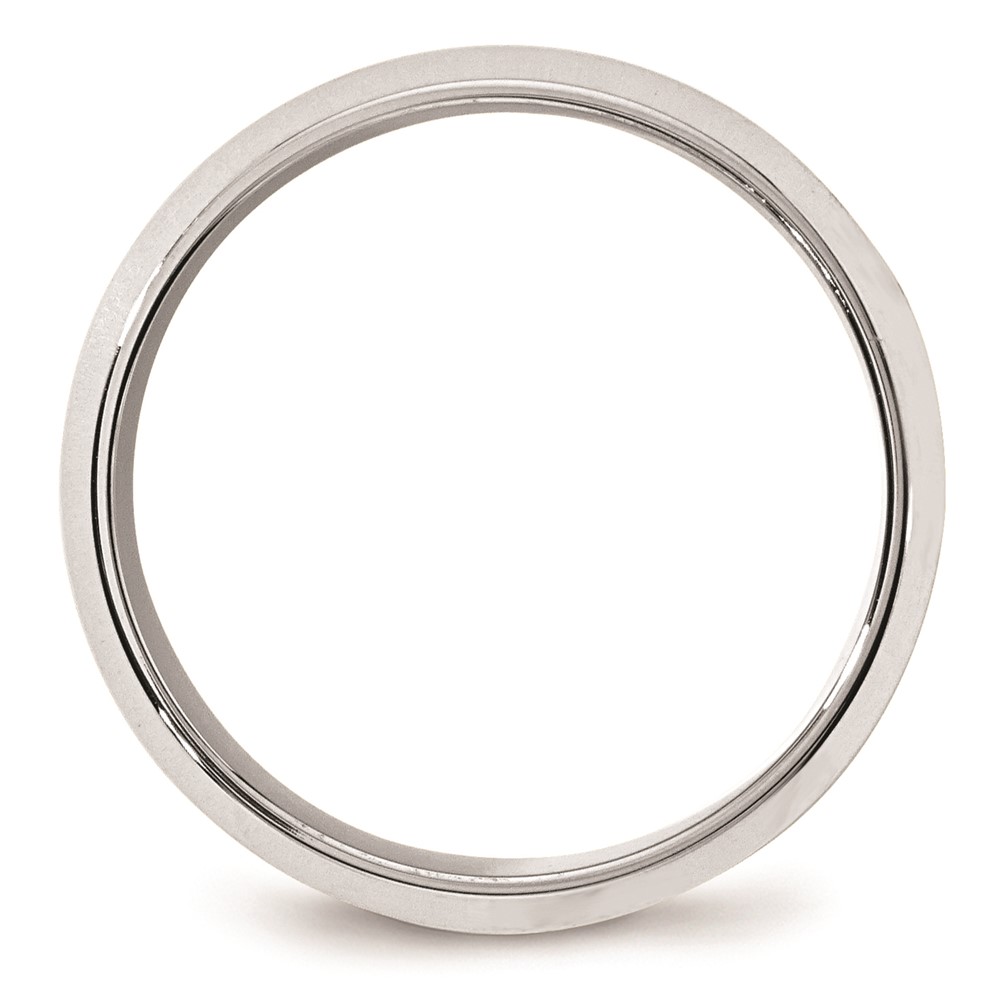 10k White Gold 8mm Beveled Edge Comfort Fit Wedding Band Size 12 (1WBEC080-12)