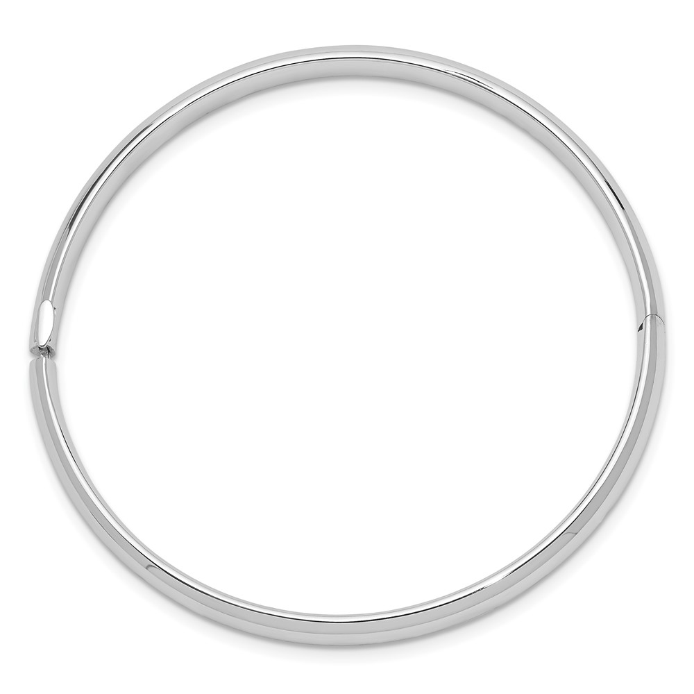 14k 3/16 White Gold Hinged Baby Bangle (WBP3/16)
