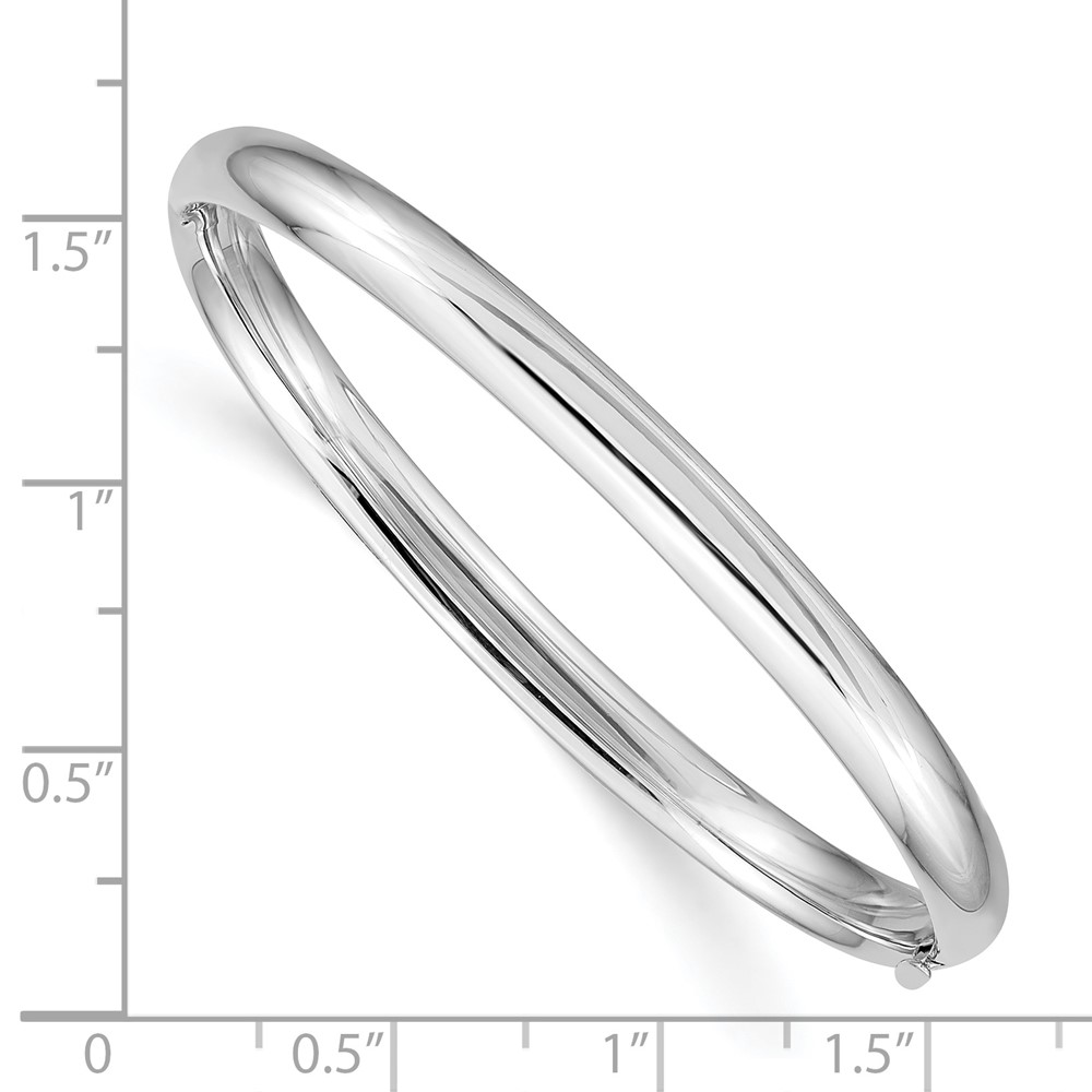 14k 3/16 White Gold Hinged Baby Bangle (WBP3/16)