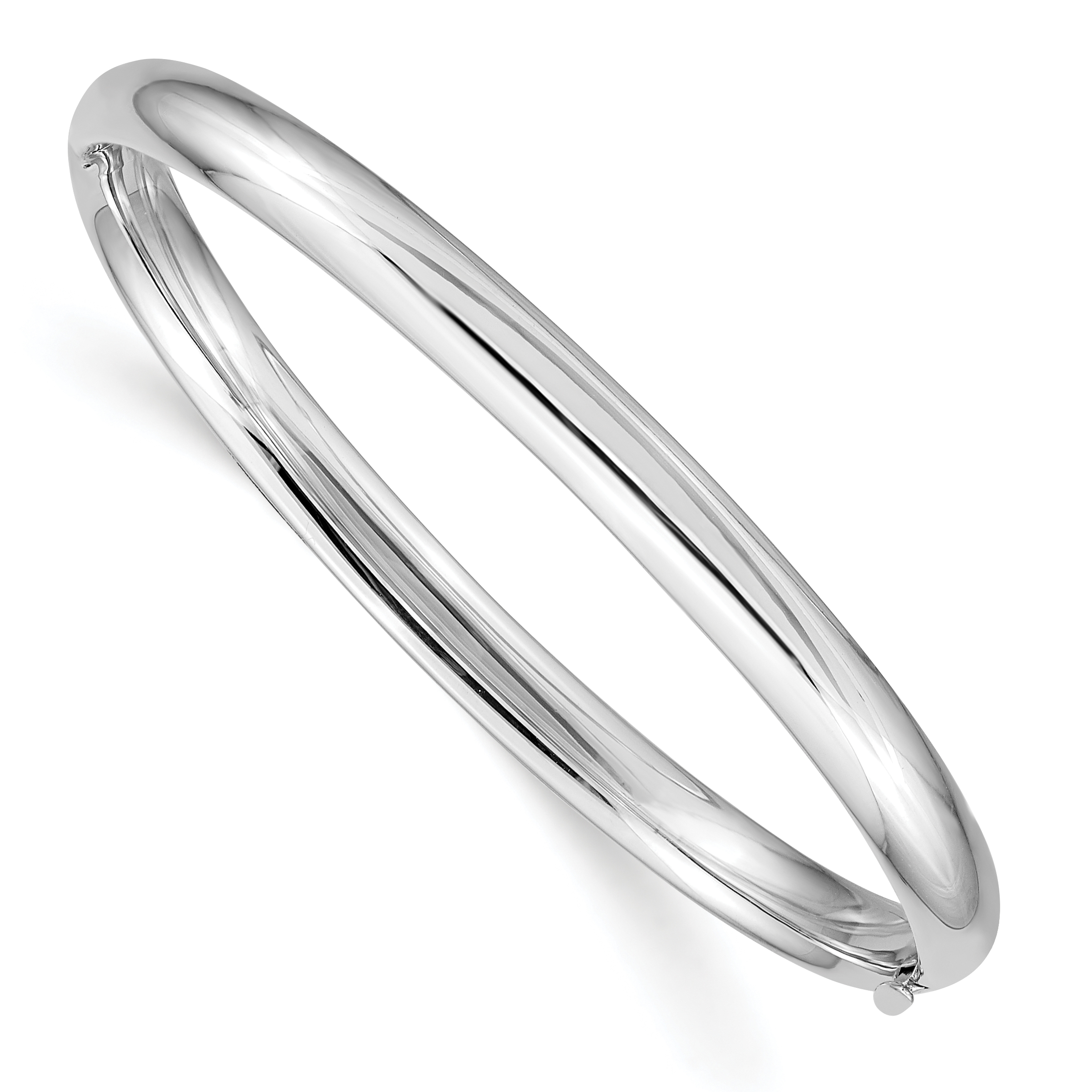 14k 3/16 White Gold Hinged Baby Bangle (WBP3/16)