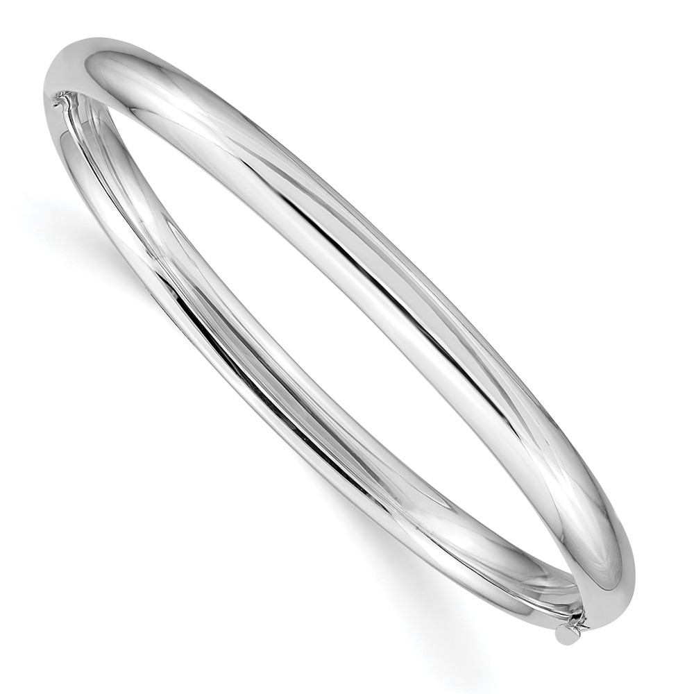 14k 3/16 White Gold Hinged Baby Bangle (WBP3/16)