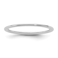 14K 1mm White Gold Standard Comfort Fit Band view 1