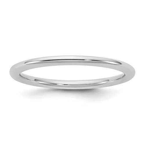 14K 1.5mm White Gold Standard Comfort Fit Band, Size 4