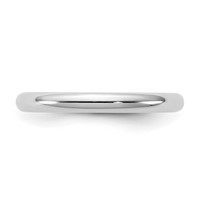 10K 2.5mm White Gold Standard Comfort Fit Band view 3