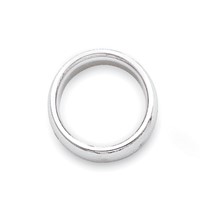 14K White Gold 3mm Standard Weight Comfort Fit Wedding Band view 2