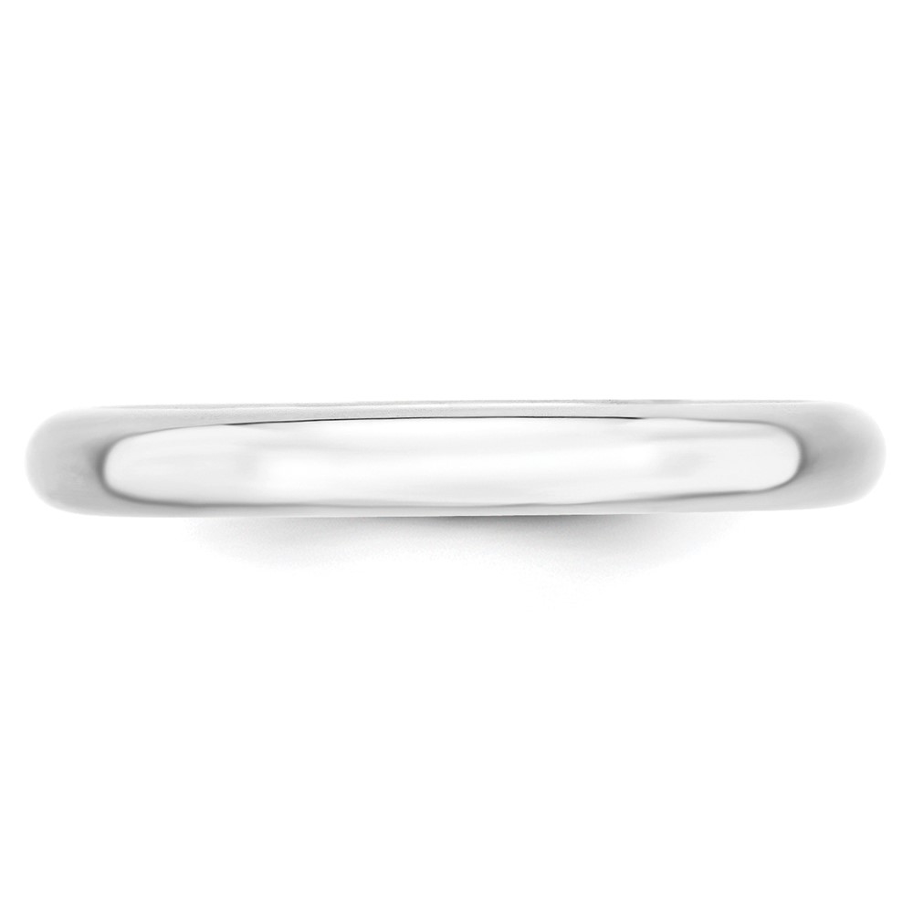 10k White Gold 3mm Standard Weight Comfort Fit Wedding Band Size 10 (1WCF030-10)