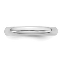 10K 3.5mm White Gold Standard Comfort Fit Band view 3