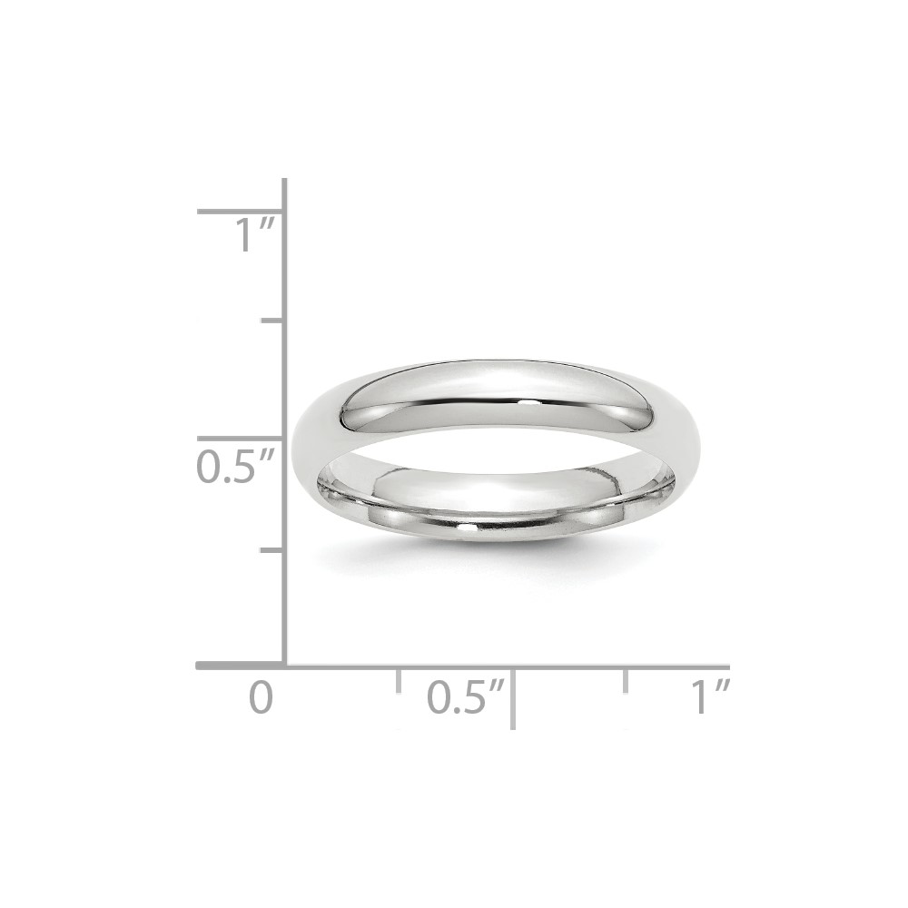 10k White Gold 4mm Standard Weight Comfort Fit Wedding Band Size 7 (1WCF040-7)