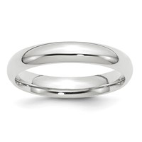 14K White Gold 4mm Standard Weight Comfort Fit Wedding Band view 1