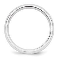 14K White Gold 5mm Standard Weight Comfort Fit Wedding Band view 2