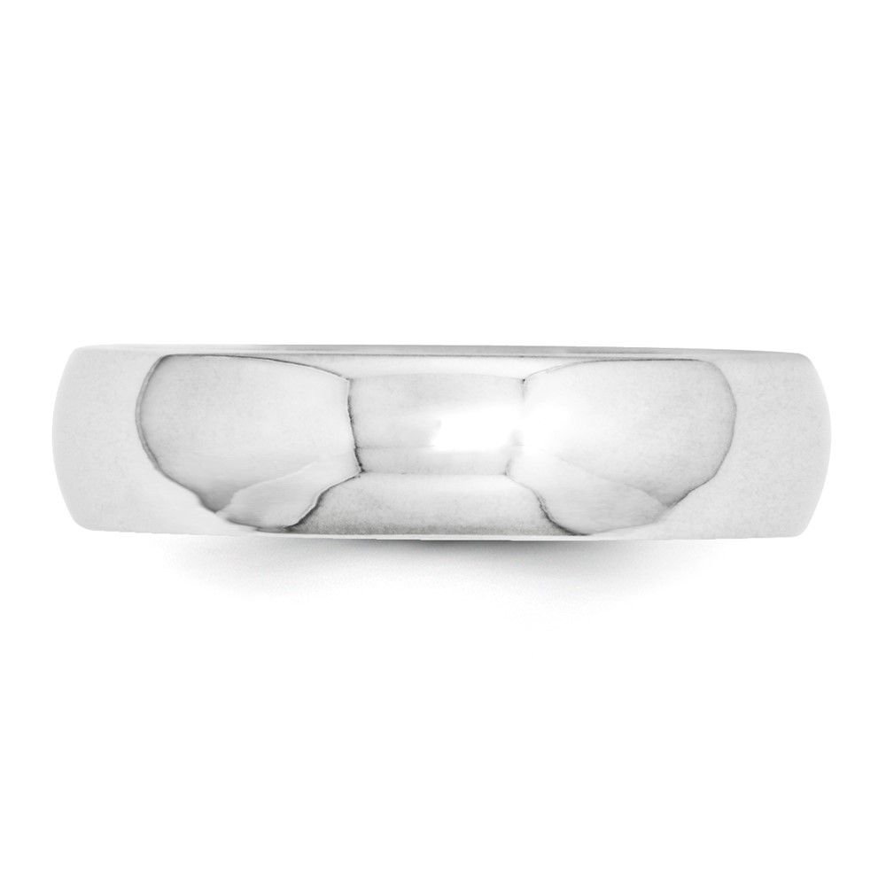10k White Gold 5mm Standard Weight Comfort Fit Wedding Band Size 8 (1WCF050-8)