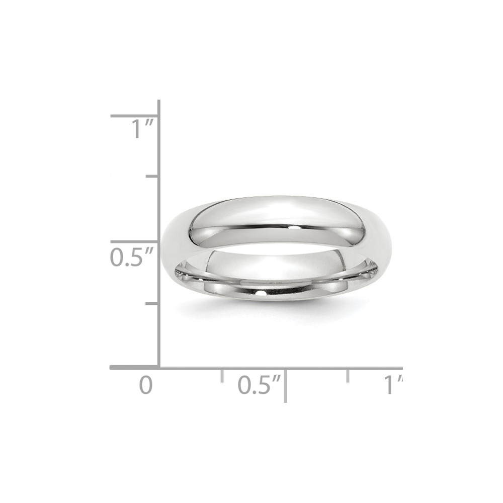 10k White Gold 5mm Standard Weight Comfort Fit Wedding Band Size 8 (1WCF050-8)