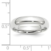 14K White Gold 5mm Standard Weight Comfort Fit Wedding Band view 5