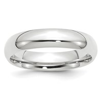 14K White Gold 5mm Standard Weight Comfort Fit Wedding Band view 1