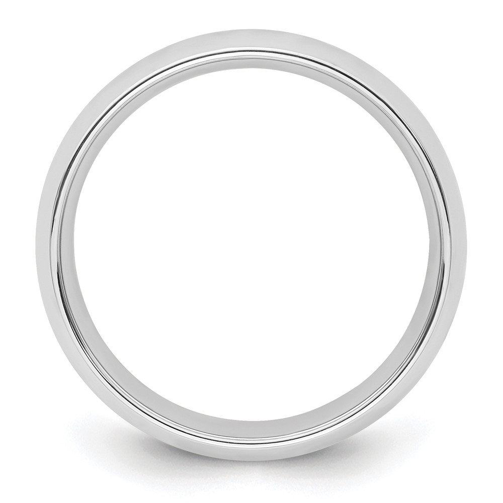 14k White Gold 6mm Standard Weight Comfort Fit Wedding Band Size 8 (WCF060-8)