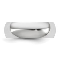 14K 6.5mm White Gold Standard Comfort Fit Band view 3