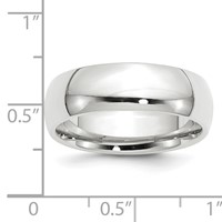 10K White Gold 7mm Standard Weight Comfort Fit Wedding Band view 4