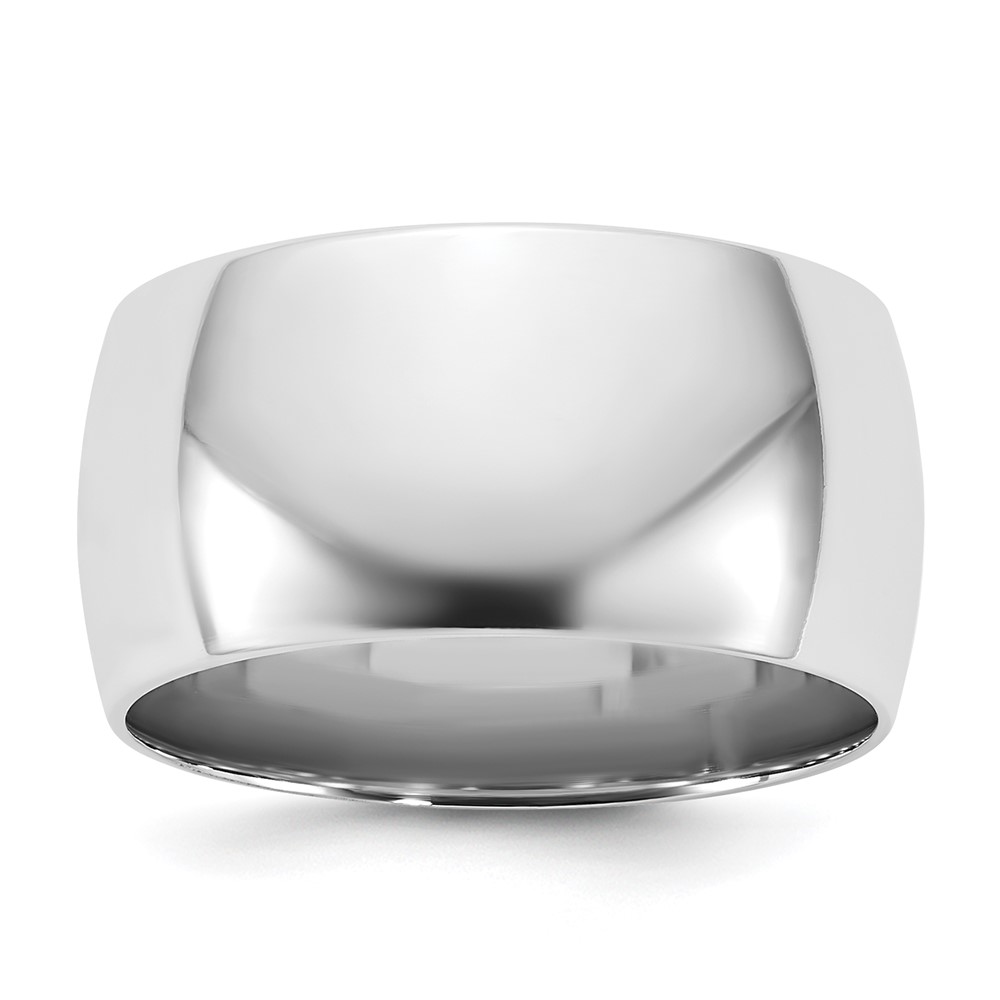 14K 10mm White Gold Standard Comfort Fit Band