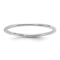 14K 1mm White Gold Ltw Comfort Fit Band view 1