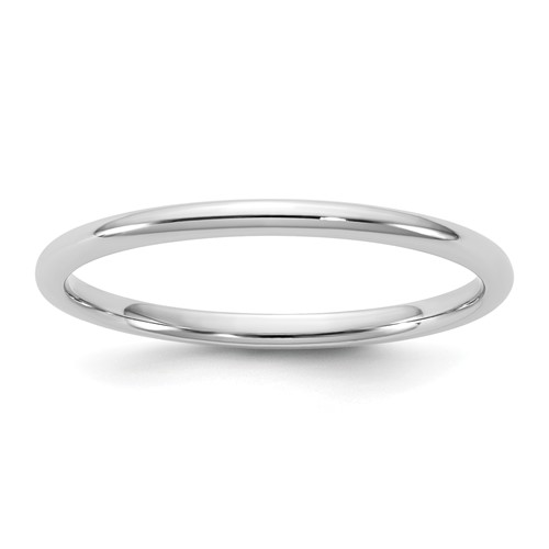 14K 1.5mm White Gold Ltw Comfort Fit Band, Size 4