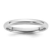 10K 2.5mm White Gold Ltw Comfort Fit Band view 1