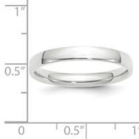 14K White Gold 3mm Lightweight Comfort Fit Wedding Band view 3