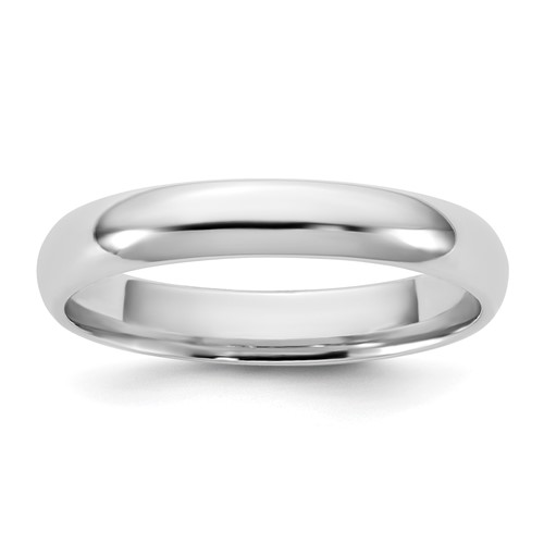 14K 3.5mm White Gold Ltw Comfort Fit Band, Size 5