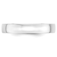 10K White Gold 4mm Lightweight Comfort Fit Wedding Band view 2