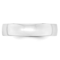 10K White Gold 5mm Lightweight Comfort Fit Wedding Band view 2
