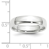 10K White Gold 5mm Lightweight Comfort Fit Wedding Band view 3