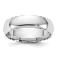 14K 5.5mm White Gold Ltw Comfort Fit Band view 1