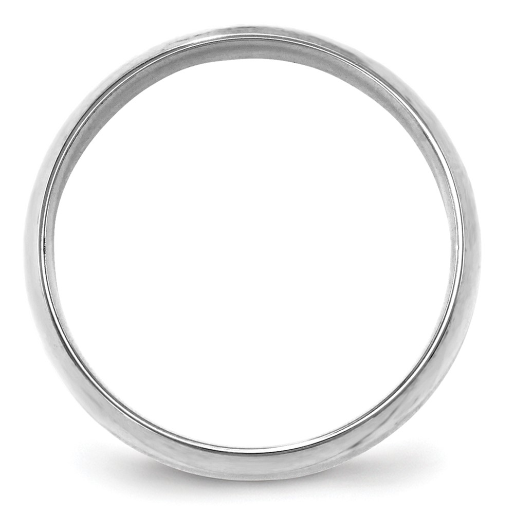 10k White Gold 6mm Lightweight Comfort Fit Wedding Band Size 8.5 (1WCFL060-8.5)